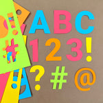 Pre-cut alphabet letters and numbers for easy learning activities and crafts.