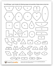 Load image into Gallery viewer, ARTshapes™ Creative Paper Shapes Art Pack with 50+ IDEA Guide
