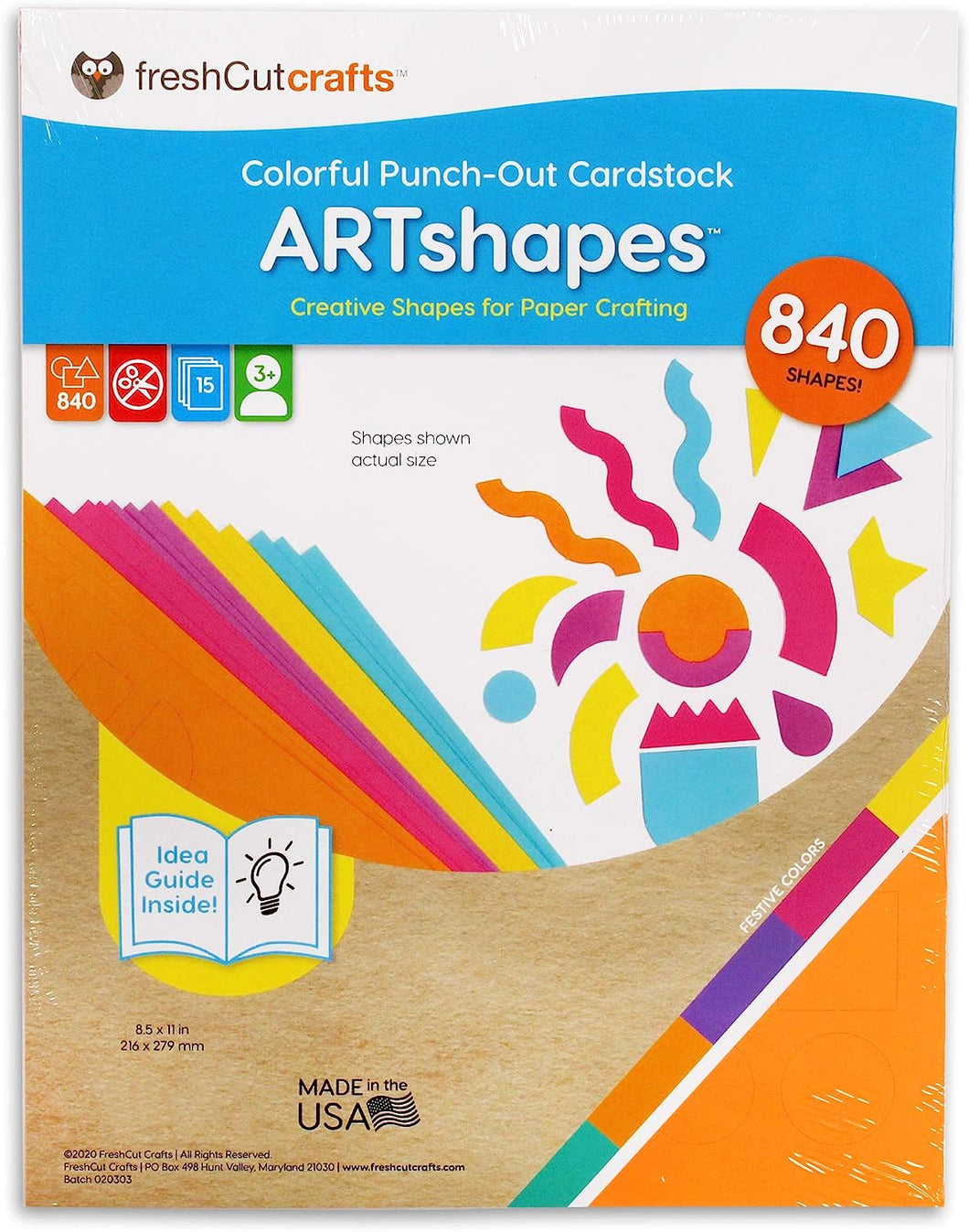 ARTshapes™ Creative Paper Shapes Art Pack with 50+ IDEA Guide