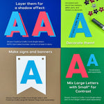 Pre-cut alphabet letters and numbers—no scissors needed for quick and easy crafts.