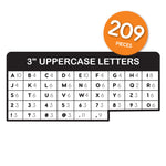 Durable cardstock alphabet and number cutouts for interactive spelling and learning games.