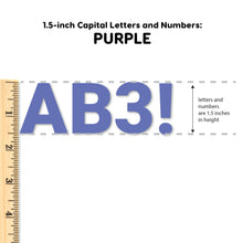Load image into Gallery viewer, Purple 1.5 in. Capital Alphabet Letters, Numbers, Punctuation
