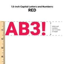 Load image into Gallery viewer, Red 1.5 in. Capital Alphabet Letters, Numbers, Punctuation
