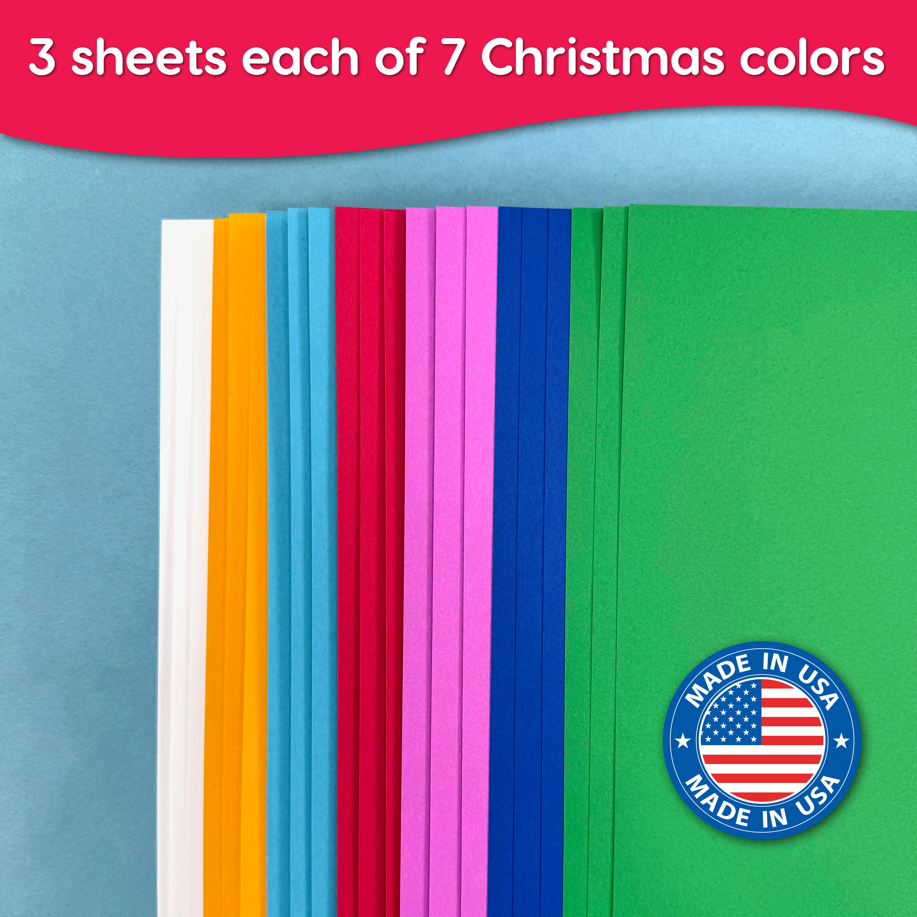 Color card stock paper sheets for paper in craft projects, classroom use, and handmade cards.