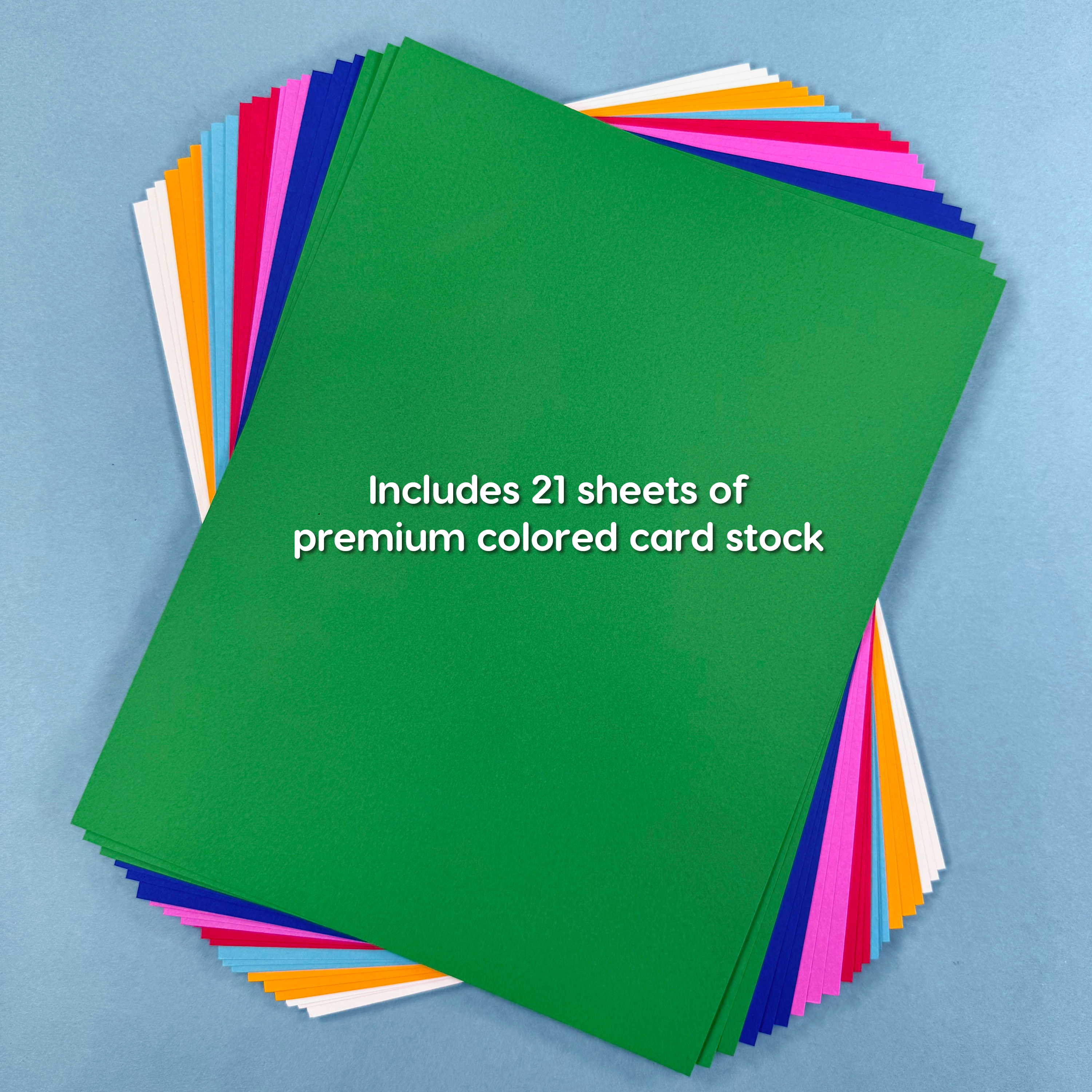 Card stock paper in assorted colors for crafting ideas with paper, scrapbooking, and more.