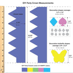 DIY and crafts kit with cutouts for making paper crowns—perfect for birthday parties and crafts.