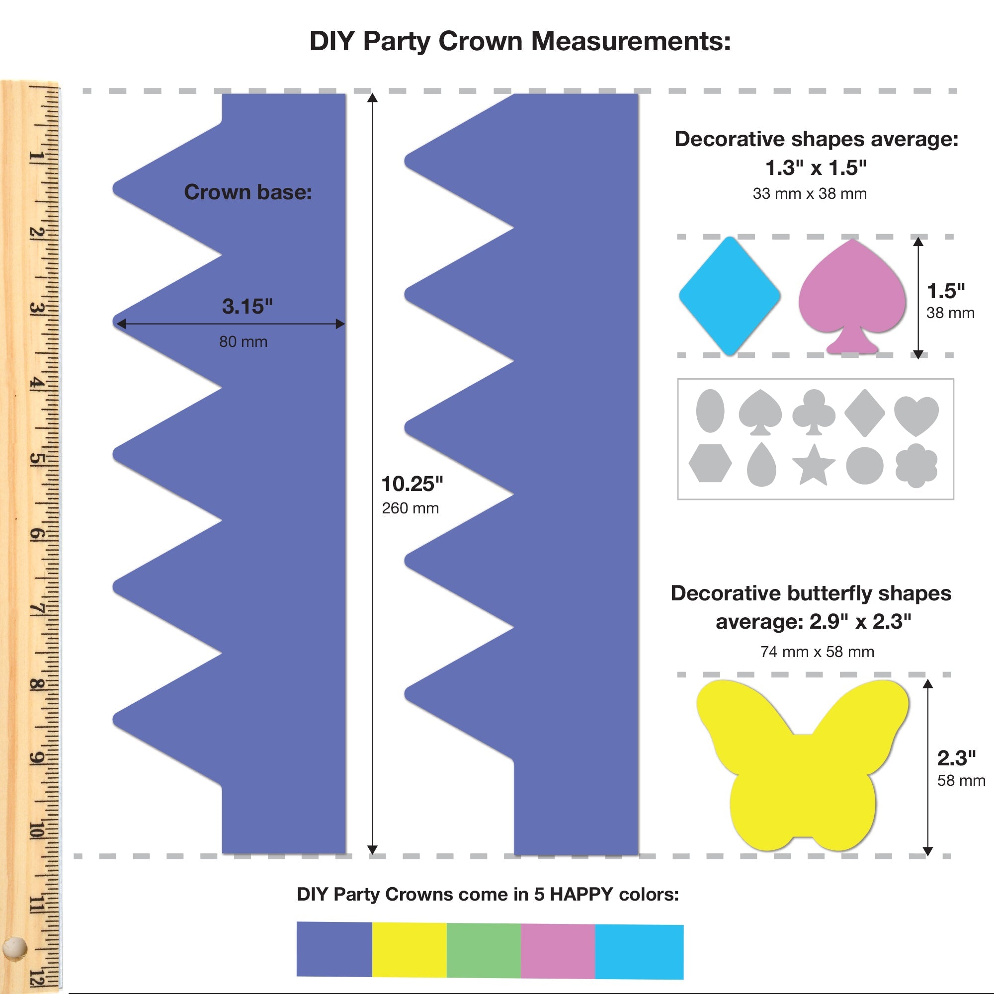 DIY and crafts kit with cutouts for making paper crowns—perfect for birthday parties and crafts.