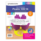 Religious crafts for kids—Psalm 139:14 Bible verse craft kit, perfect for teaching children they are fearfully and wonderfully made.