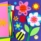 Crafts & DIY kit with flower shapes—make your own DIY flower bouquet using paper flowers cutouts.