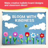 Create a beautiful paper bouquet of flowers with these fun flower cutouts and a helpful idea guide.