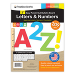 Versatile pre-cut alphabet and numbers set for letter-by-letter learning and creative projects.