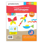 Creative craft kit with 840 pre-cut paper shapes for endless DIY paper crafts.