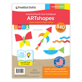 Creative craft kit with 840 pre-cut paper shapes for endless DIY paper crafts.