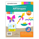 Creative craft kit with 840 pre-cut paper shapes for endless DIY paper crafts.