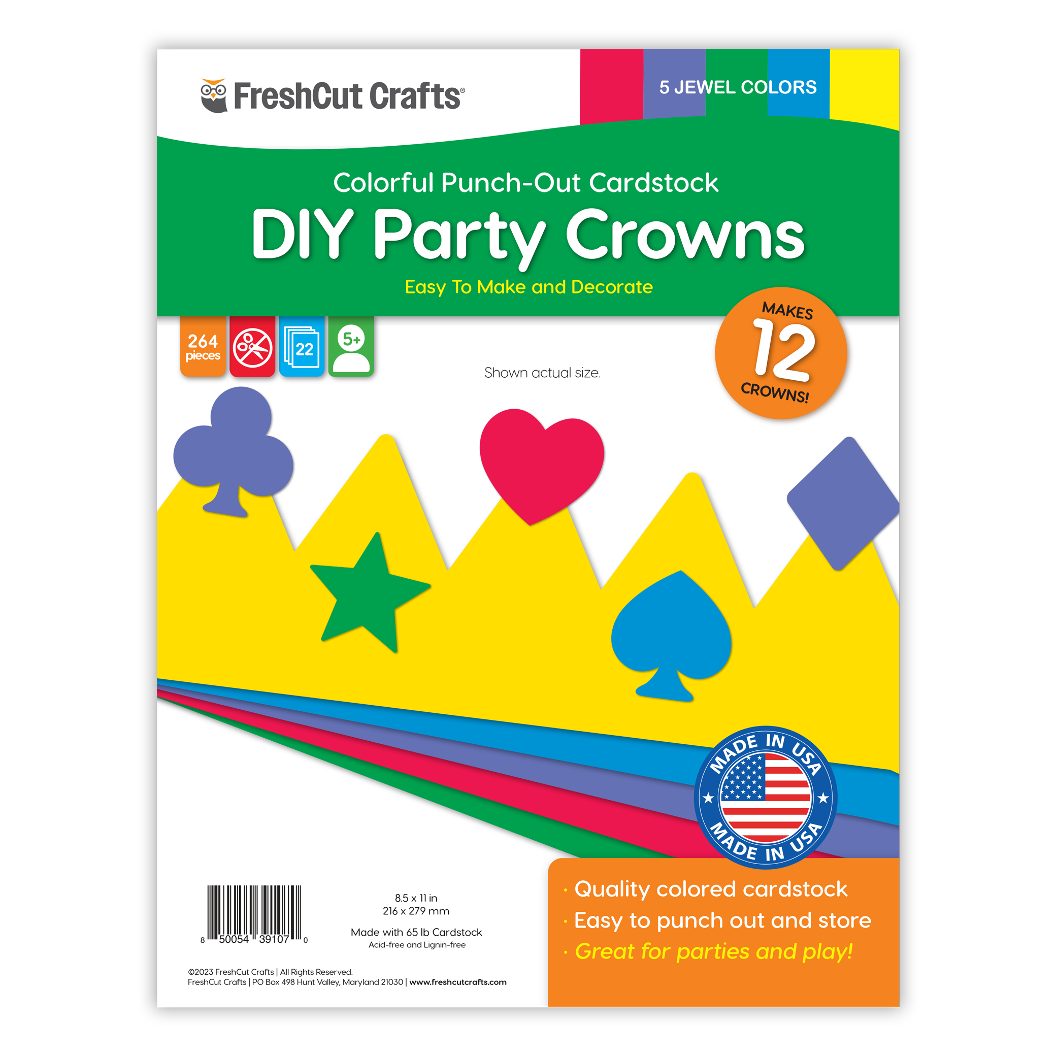 DIY craft kit for making paper crowns—perfect for birthday crafts and party craft ideas.