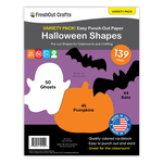 Halloween shapes cutouts for DIY crafts—create fun Halloween paper projects and spooky decorations.