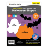 Halloween shapes cutouts for DIY crafts—create fun Halloween paper projects and spooky decorations.