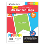 Create personalized birthday decorations with FreshCut's large DIY banner flags—perfect for party crafts and DIY banner projects.