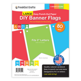Create personalized birthday decorations with FreshCut's large DIY banner flags—perfect for party crafts and DIY banner projects.