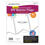 Create personalized birthday decorations with FreshCut's large DIY banner flags—perfect for party crafts and DIY banner projects.