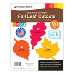 Fall leaf paper cutouts—create autumn leaf decorations and DIY fall crafts with this craft kit.