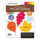 Fall leaf paper cutouts—create autumn leaf decorations and DIY fall crafts with this craft kit.