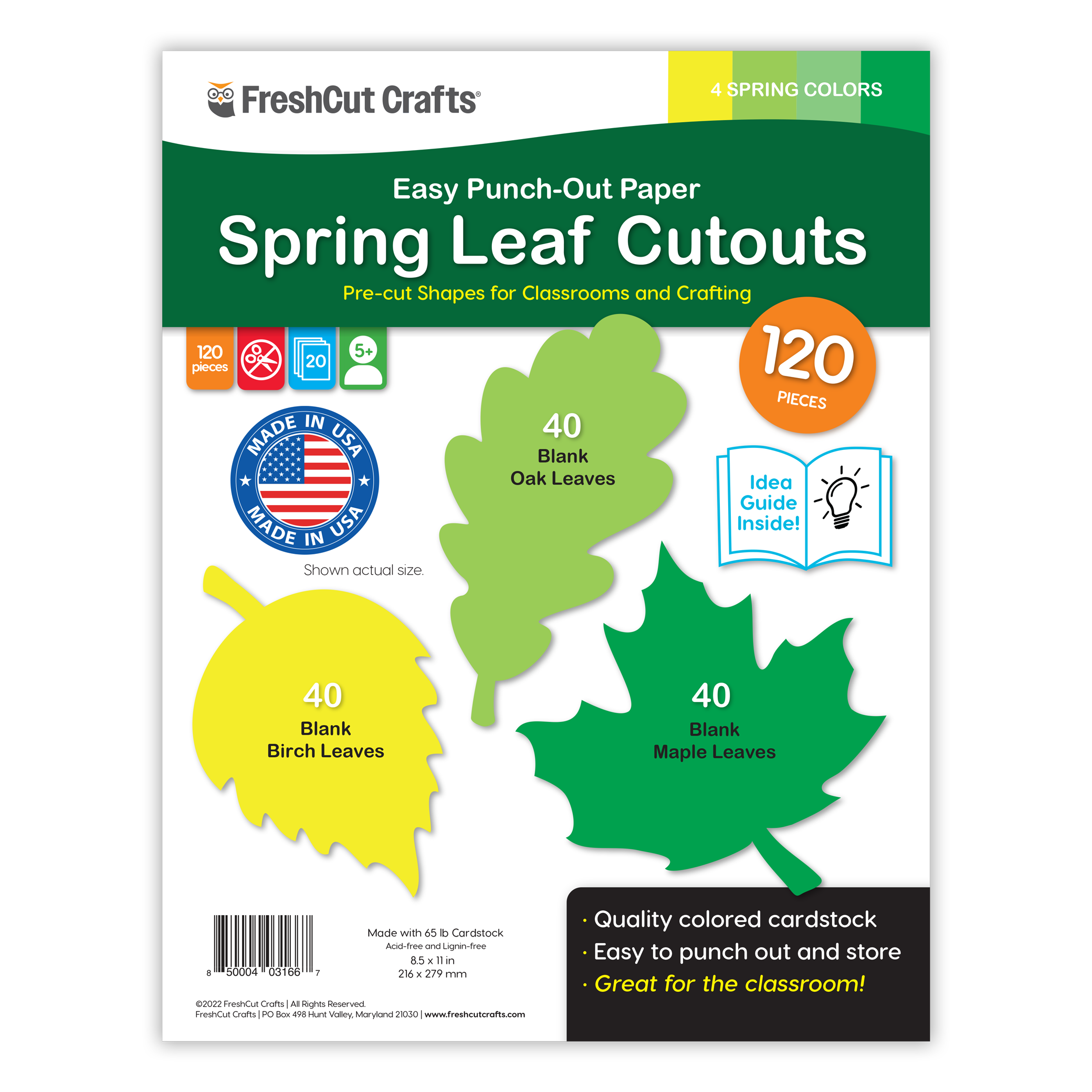 DIY spring crafts with leaf paper cutouts—create spring-themed decorations and art projects with easy-to-use cutout leaves.