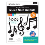 Black music notes—paper cutouts featuring musical notes and symbols, perfect for music-themed crafts and educational projects on musical symbols.