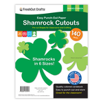 Shamrock cutouts for St. Patrick's Day crafts—perfect for decorations, bulletin boards, and St. Paddy's Day activities.