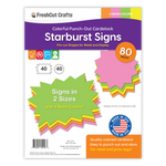 Design your own sale signs with FreshCut's starburst signs—perfect for yard sales, garage sales, and retail signage.