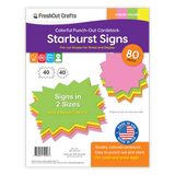 Design your own sale signs with FreshCut's starburst signs—perfect for yard sales, garage sales, and retail signage.