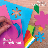Flower shapes and cutouts for making paper flowers DIY projects, ideal for crafts with 5-year-olds.