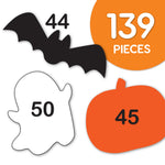 Spooky Halloween crafts—use these Halloween shapes for DIY projects, goodie bags, and Halloween activities on Halloween.