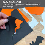 Halloween cutouts for crafts—design your own Halloween crafts, gift bags, and Halloween activities with these fun shapes.