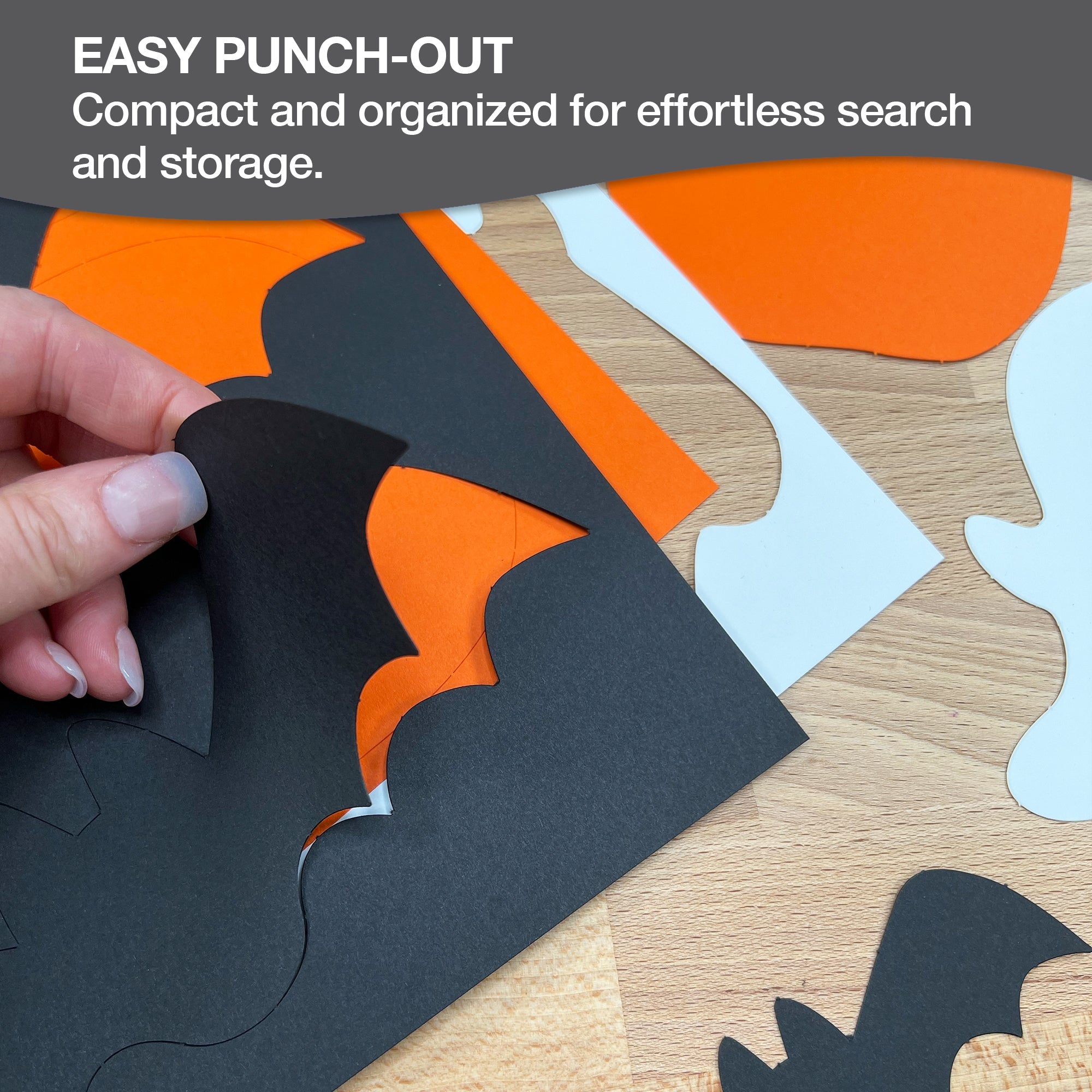 Halloween cutouts for crafts—design your own Halloween crafts, gift bags, and Halloween activities with these fun shapes.
