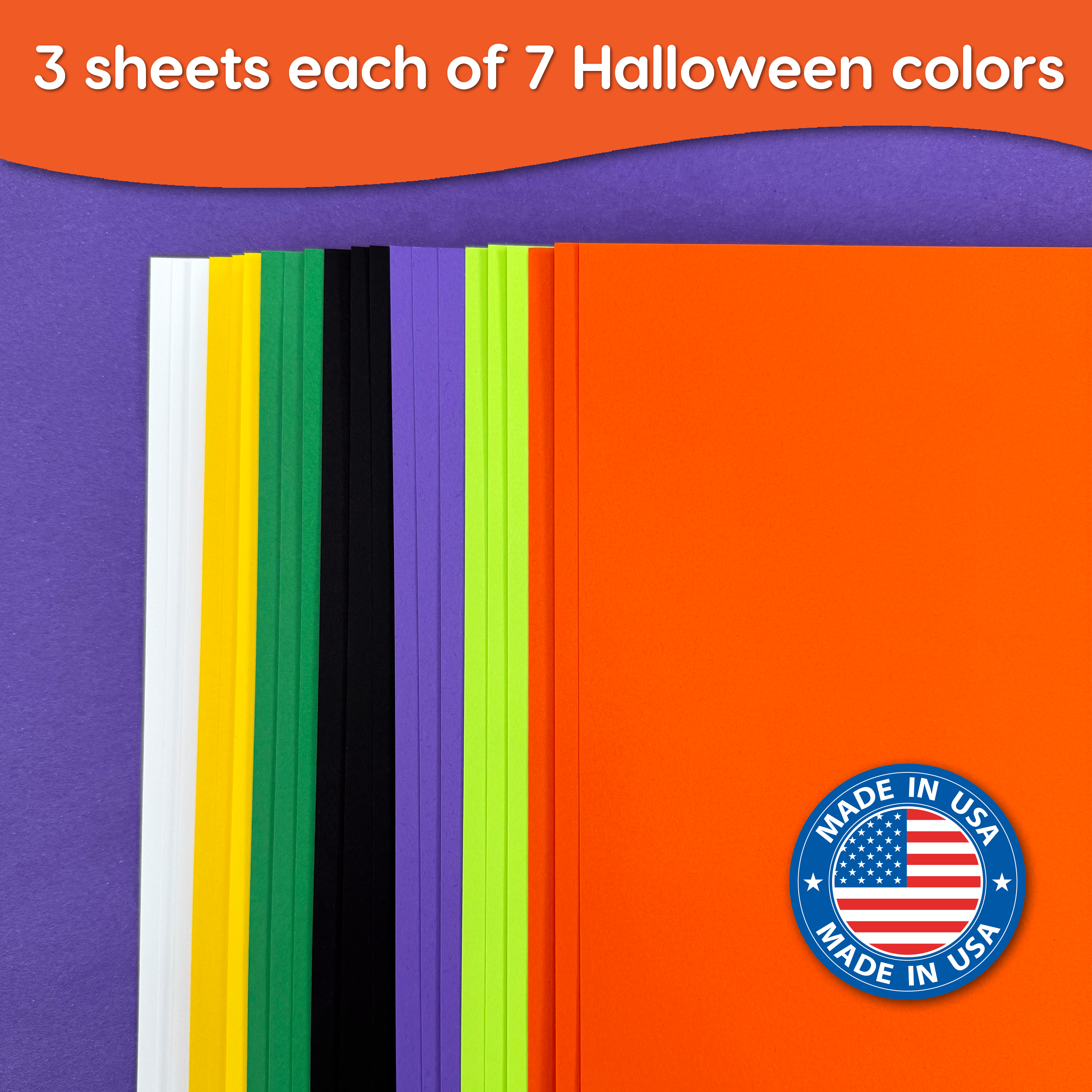 Color card stock paper sheets for paper in craft projects, classroom use, and handmade cards.