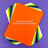 Card stock paper in assorted colors for crafting ideas with paper, scrapbooking, and more.