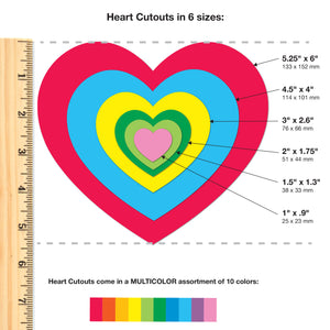 Hearts MULTICOLOR Cutouts
