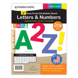 Versatile pre-cut alphabet and numbers set for letter-by-letter learning and creative projects.
