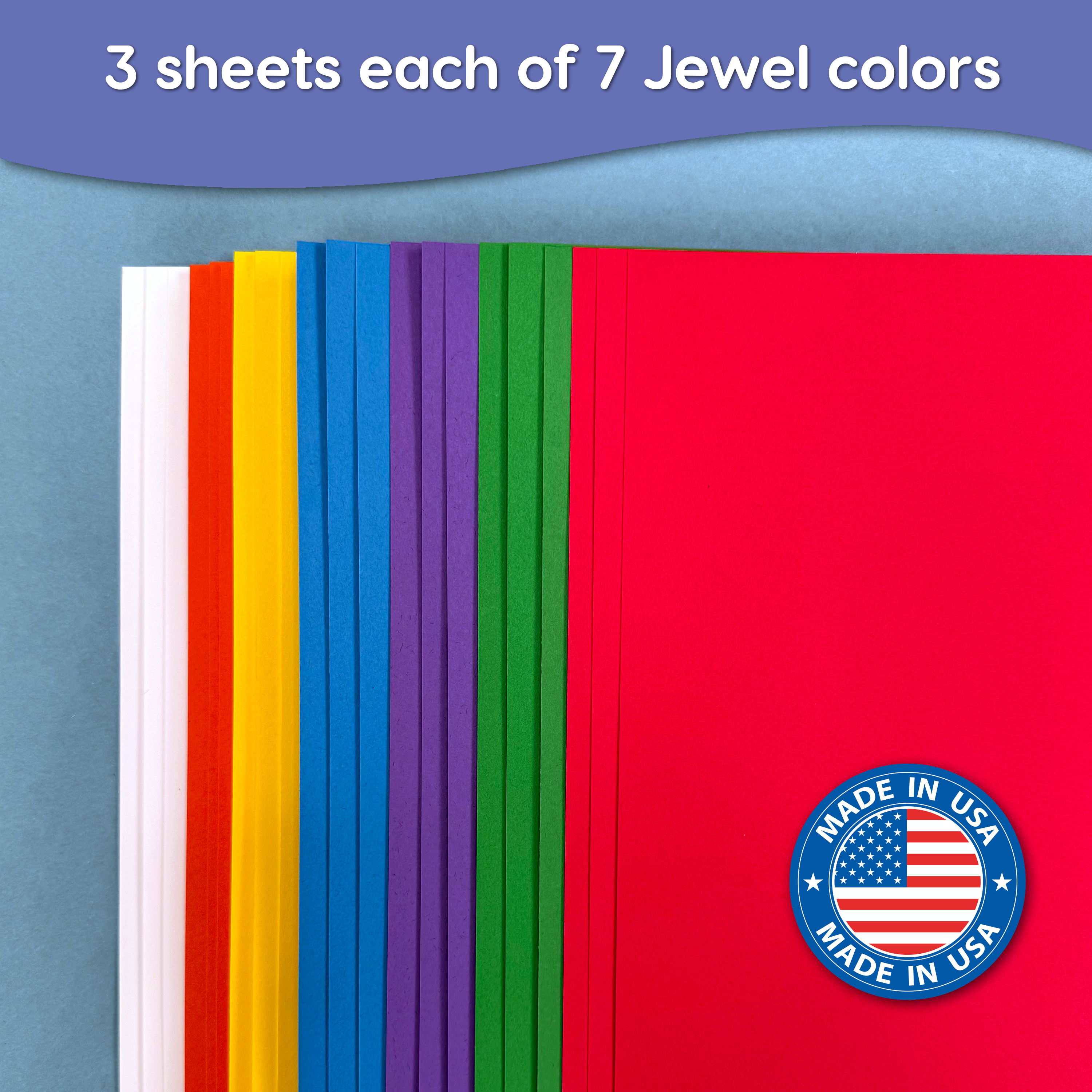 Color card stock paper sheets for paper in craft projects, classroom use, and handmade cards.