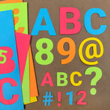 Pre-cut alphabet letters and numbers for easy learning activities and crafts.