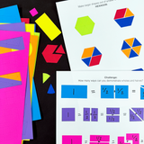 Fraction manipulatives for learning—this 384-piece math manipulatives kit includes fraction tiles, fraction bars, and circles for hands-on classroom learning.