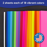 Color card stock paper sheets for paper in craft projects, classroom use, and handmade cards.