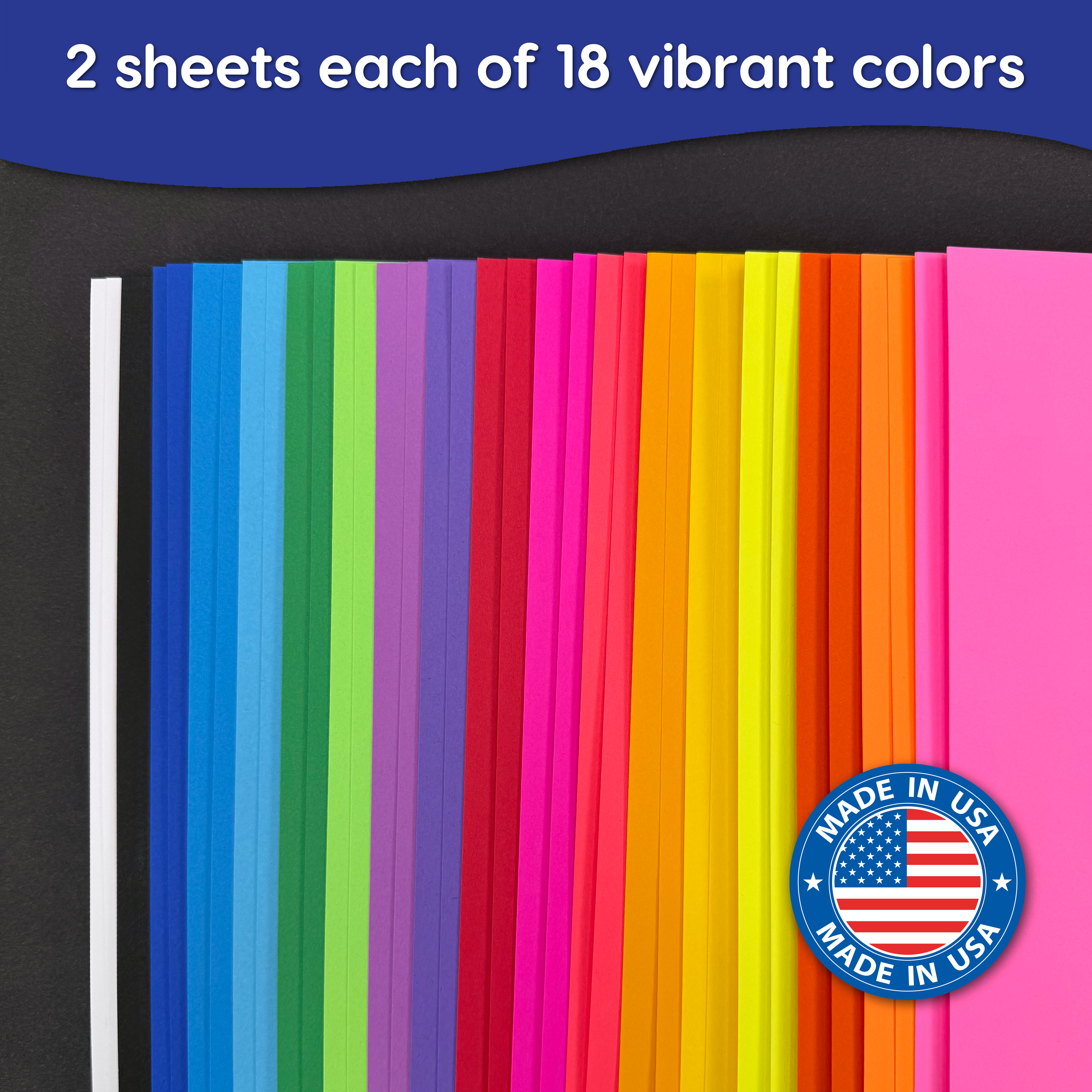 Color card stock paper sheets for paper in craft projects, classroom use, and handmade cards.