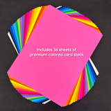 Card stock paper in assorted colors for crafting ideas with paper, scrapbooking, and more.