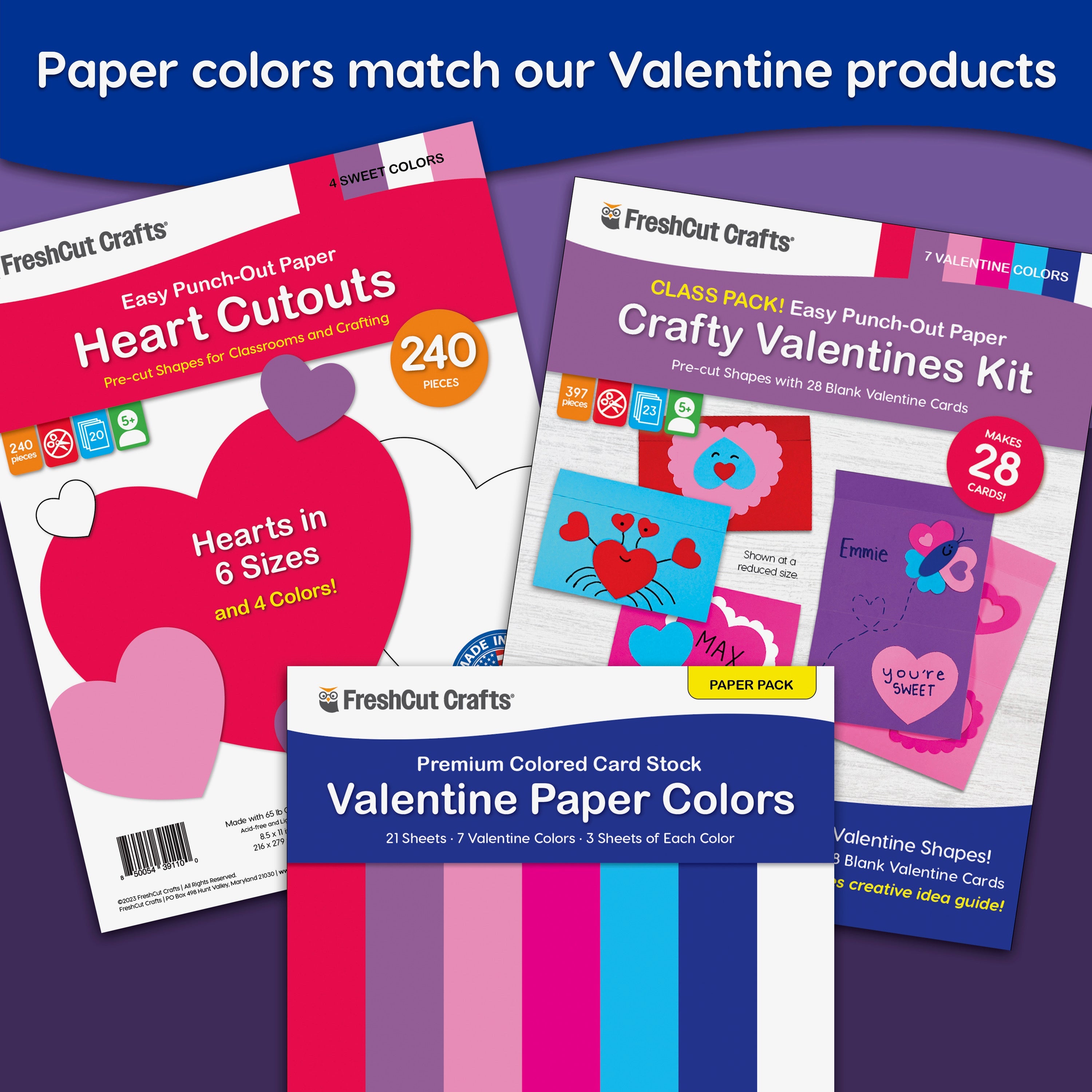 Colored cardstock and card stock paper for crafting, cutting, and decorating.