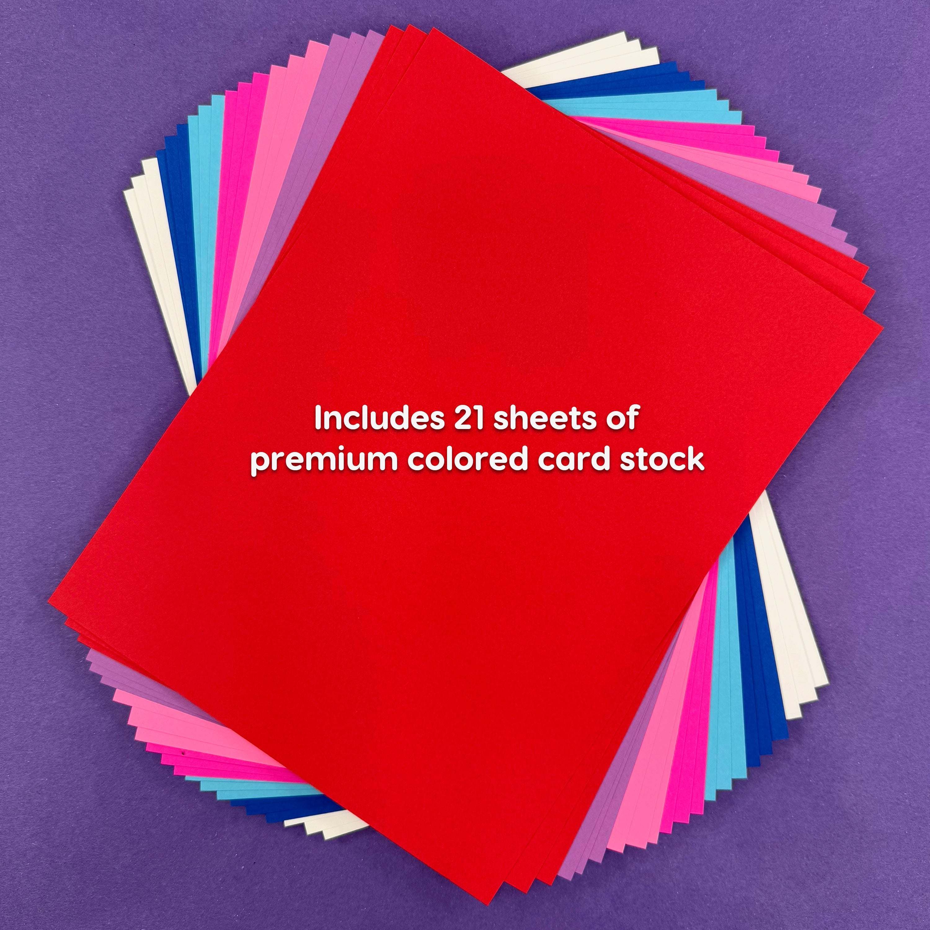 Card stock paper in assorted colors for crafting ideas with paper, scrapbooking, and more.