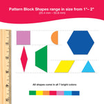 Craft projects for kids—882 pattern block shapes, perfect for enhancing learning, creating designs, and practicing shape recognition with DIY projects.