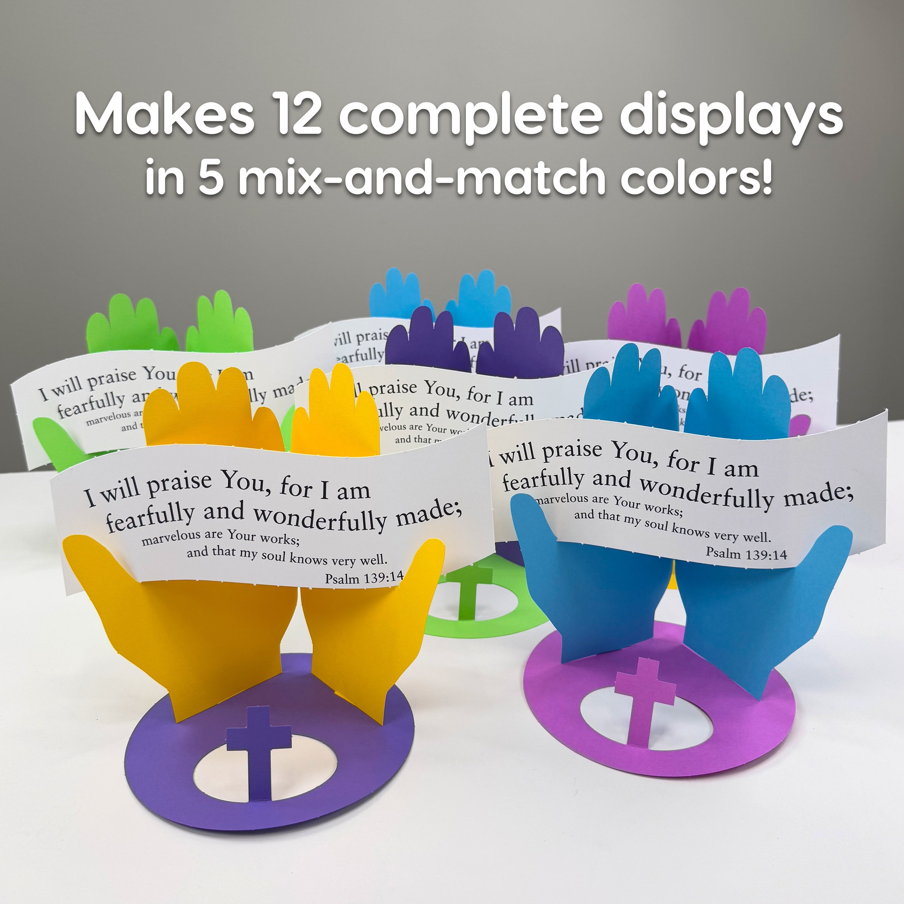 Christian arts and crafts—make a Psalm 139:14 Bible verse craft, perfect for preschool Jesus crafts and Bible crafting activities.