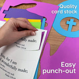 Easy Bible crafts—create a Psalm 139:14 Bible verse craft with this fun devotional kit, ideal for Christian art and Bible crafting.